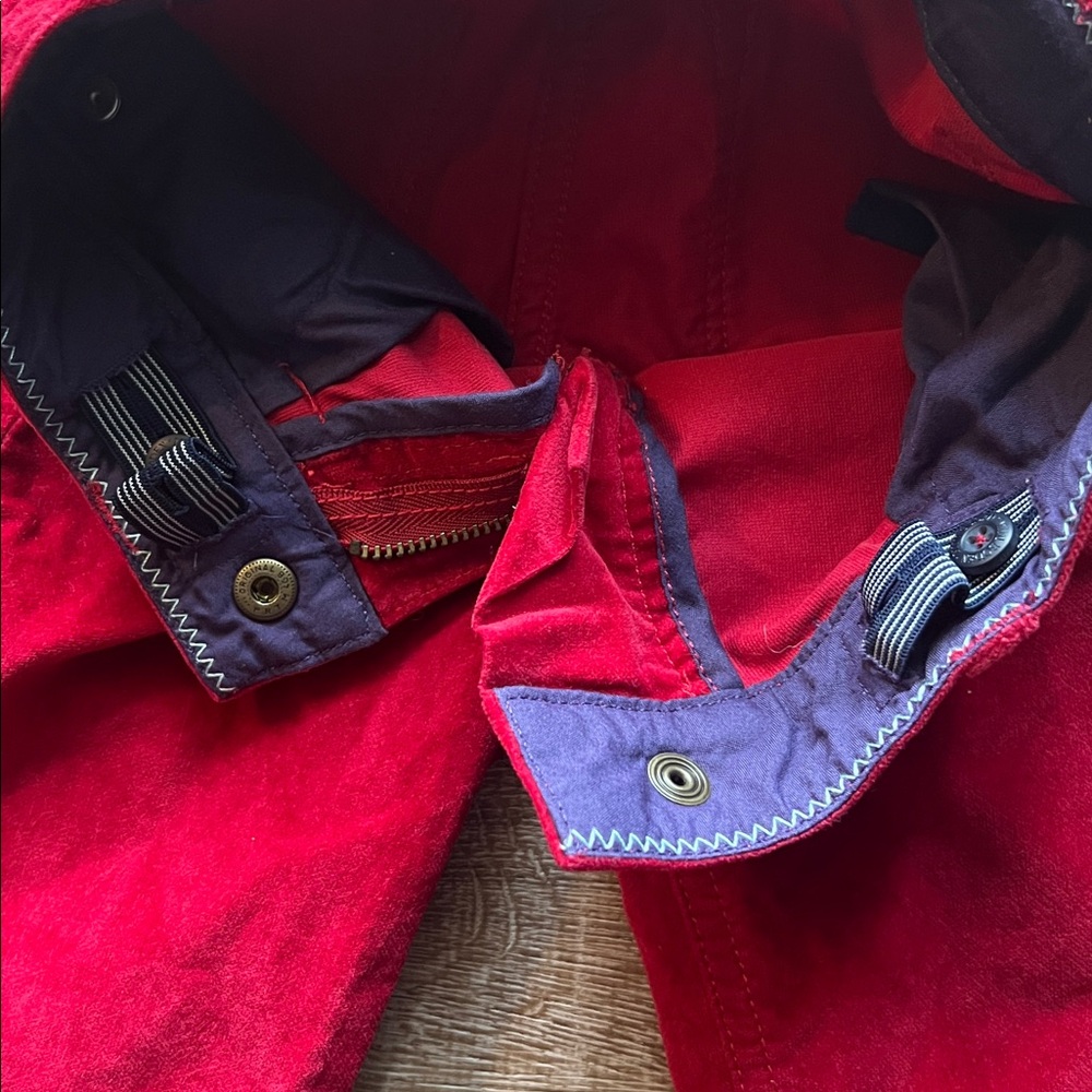 Mini Boden Red Velvet Adjustable Waist Pants size 5Y - Picture 4 of 5